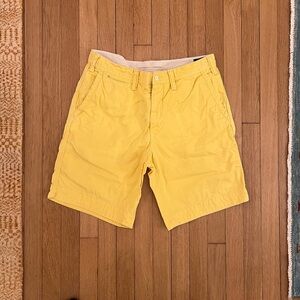 Ralph Lauren Bright Yellow Men's Flat Front Shorts